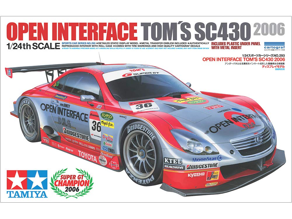 Tamiya 1/24 Sports Car Series No.293 OPEN INTERFACE TOM'S SC430 2006 Model Kit