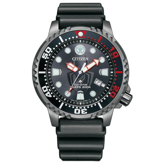 Citizen Watch Promaster Eco-Drive Diver 200m Miles Morales Model BN0255-03E Men's Black