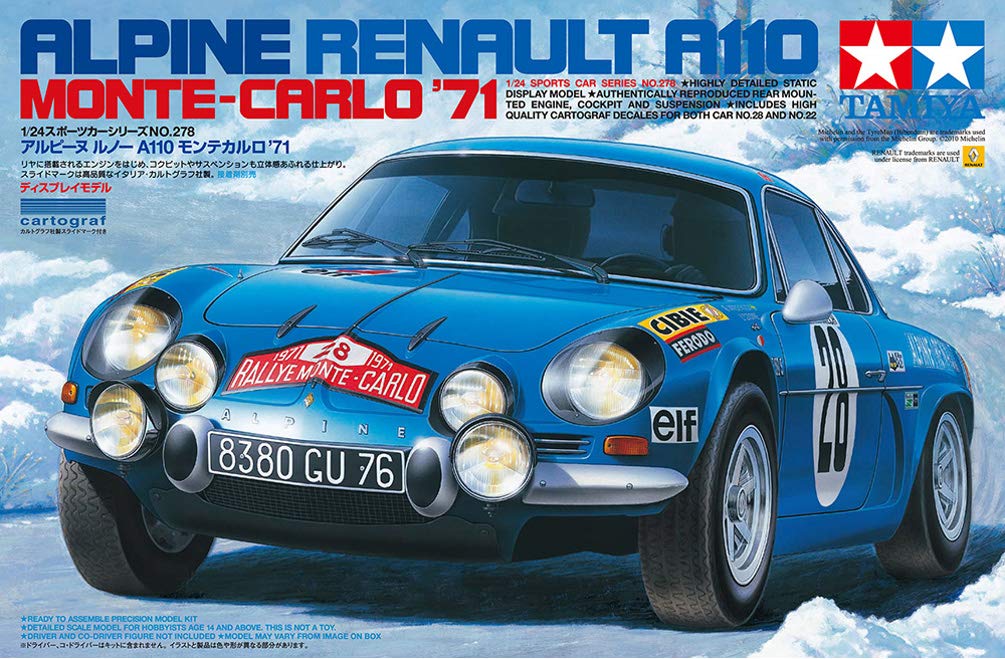 Tamiya 1/24 Sports Car Series No.278 Alpine Renault A110 Monte Carlo 1971 Model 24278