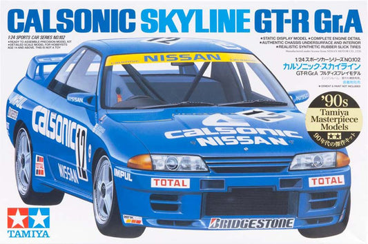 Tamiya 1/24 Sports Car Series No.102 Calsonic Skyline GT-R Gr.A Model Kit