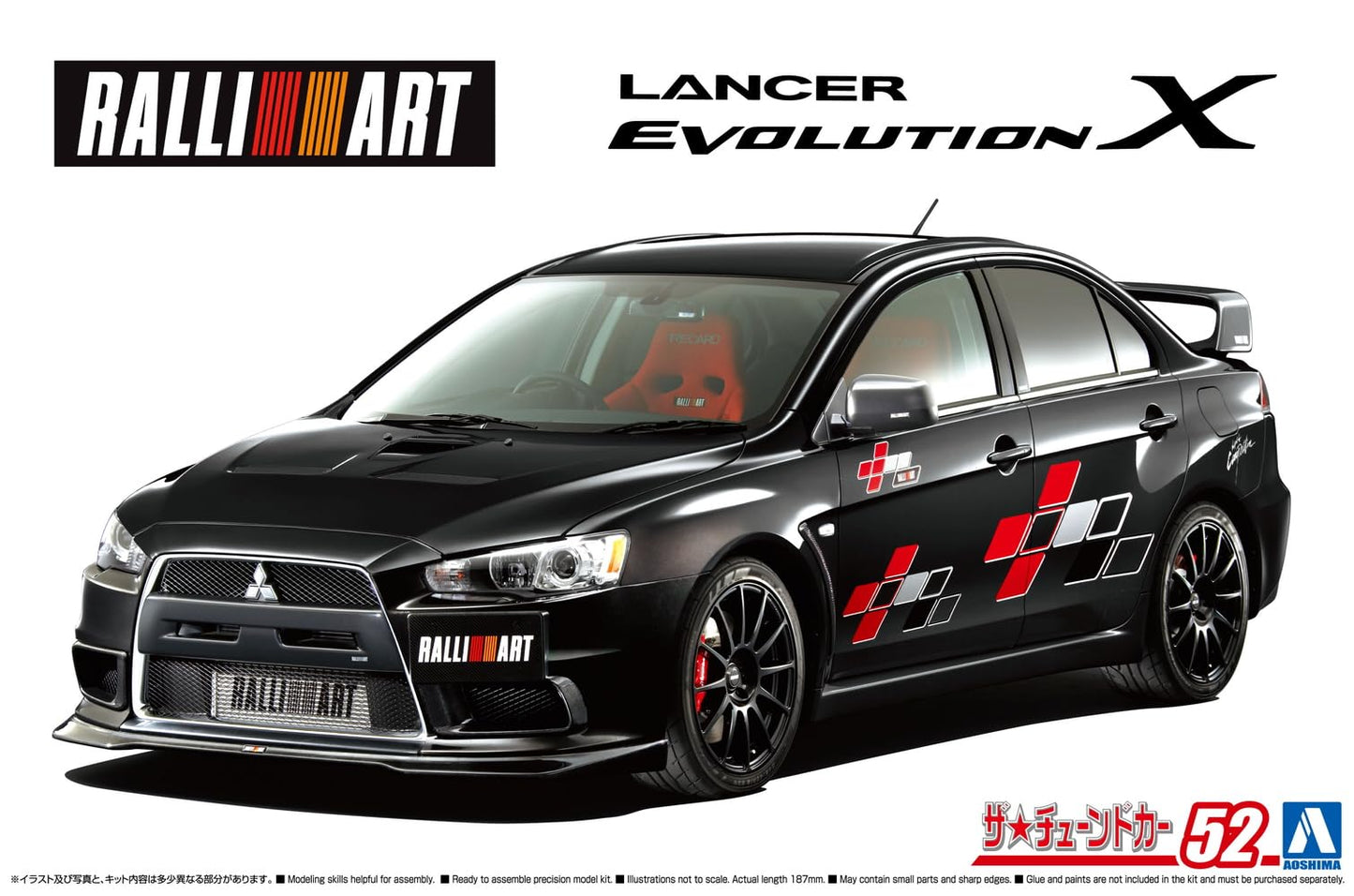 1/24 Mitsubishi Ralliart Lancer Evolution X CZ4A 2007 No.52 Model Kit AOSHIMA