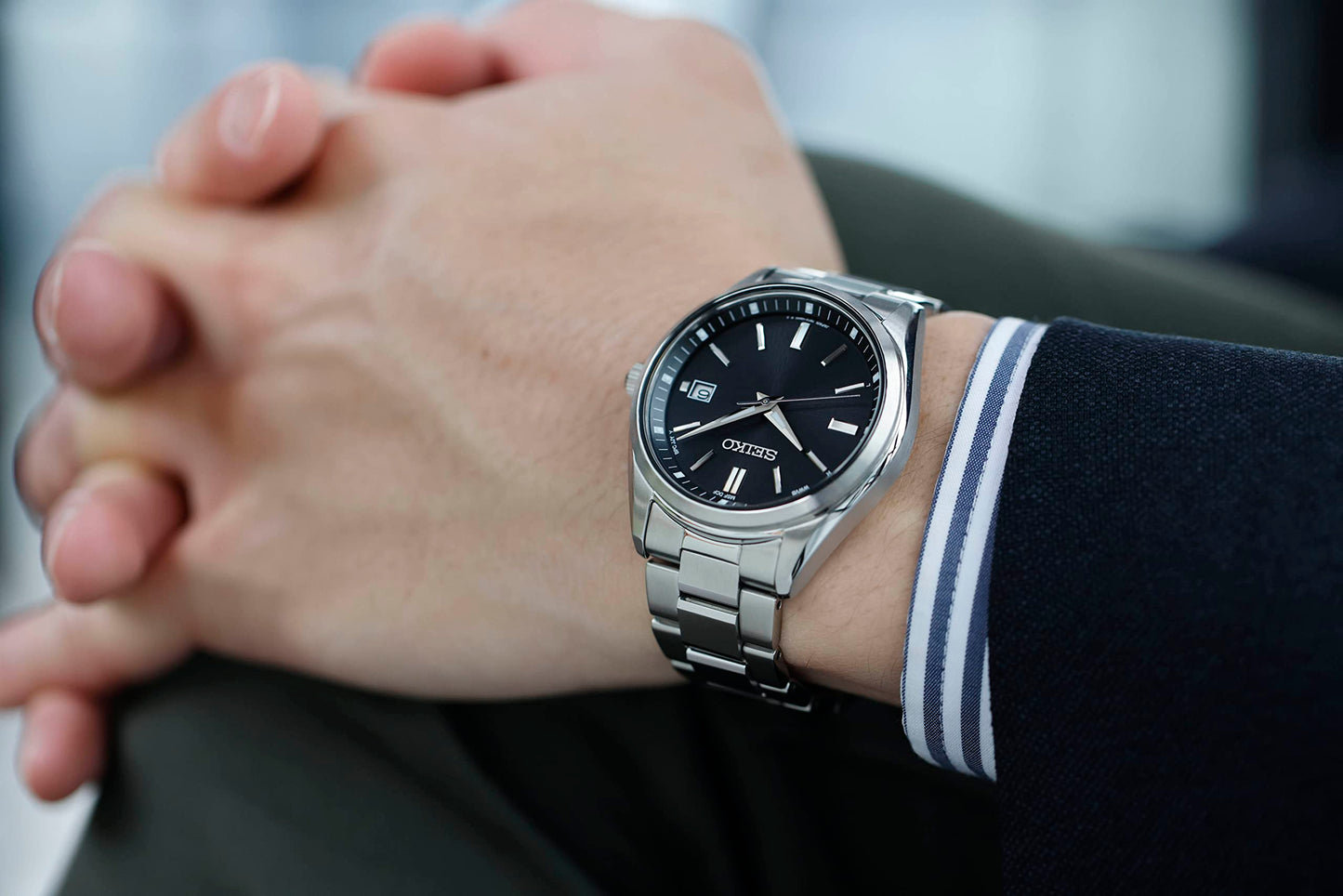 SEIKO Men's Watch SBTM323 SELECTION The Standard Radio Solar