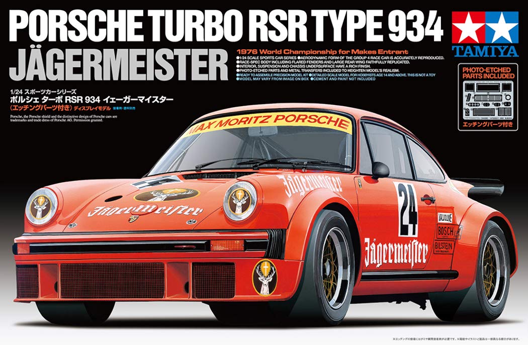 Tamiya 1/24 Sports Car Series No.328 Porsche Turbo RSR 934 Jägermeister Model