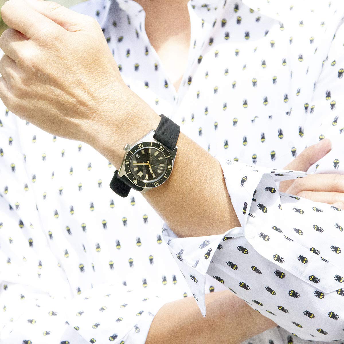 SEIKO SBDC105 Men's Watch PROSPEX Black Dark Brown Analog Round Face Divers