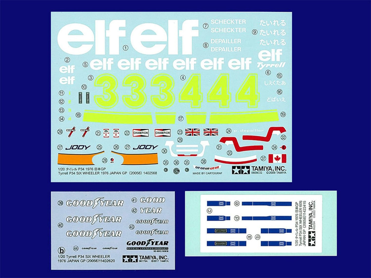 Tamiya 1/20 Grand Prix Collection Series No.58 Tyrrell 1976 Japanese GP Model