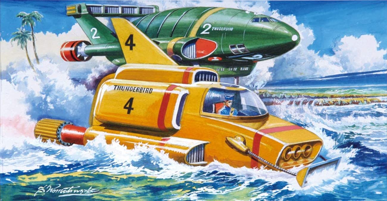 Aoshima Bunka Kyozai Thunderbird No.2 & 4 1/350 Scale Plastic Model