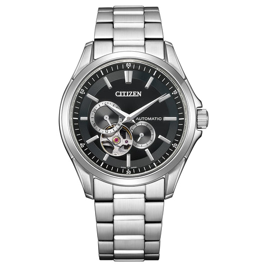 Citizen Mechanical Automatic Open Heart Waterproof NP1010-78E Men's Silver