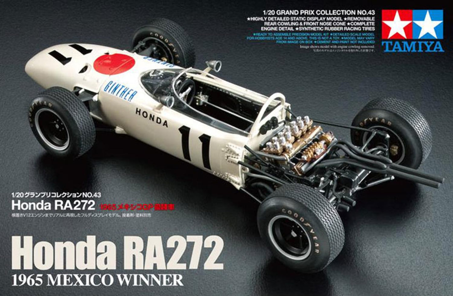 Tamiya 1/20 Grand Prix Collection Series No.43 Honda RA272 1965 Mexico GP Winning Car Model 20043