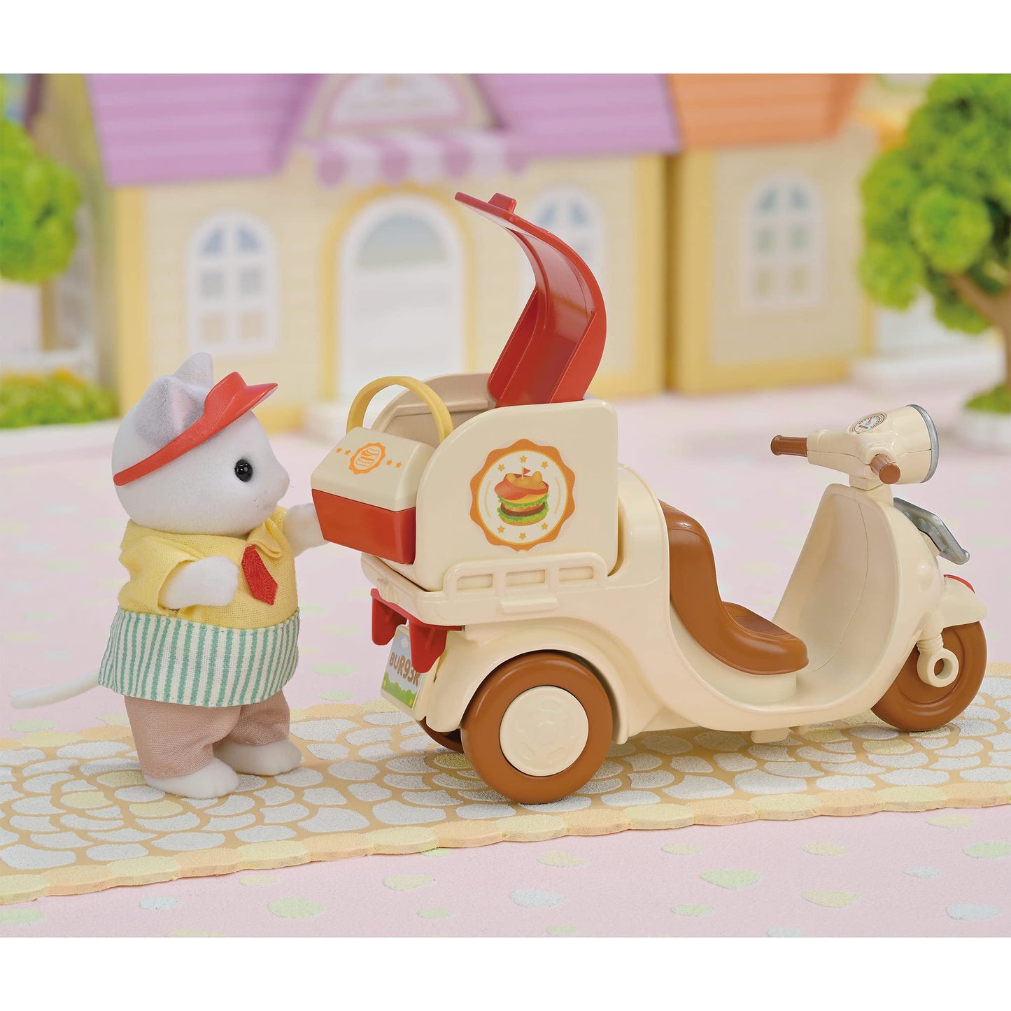 MI-91 EPOCH Sylvanian Families Yuenchi Omiseyasan [Fresh Hamburger Wagon]