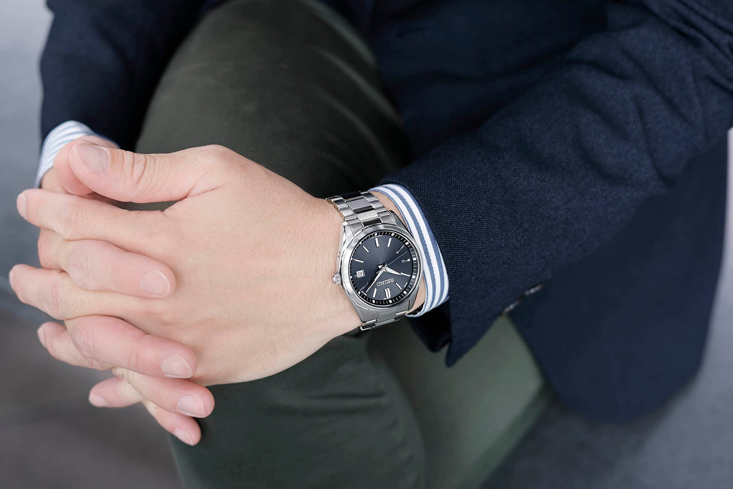 SEIKO Men's Watch SBTM323 SELECTION The Standard Radio Solar