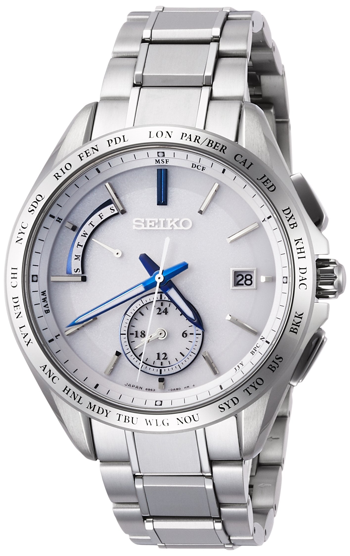 Seiko SAGA229 Men's Watch BRIGHTZ dual time display Titanium