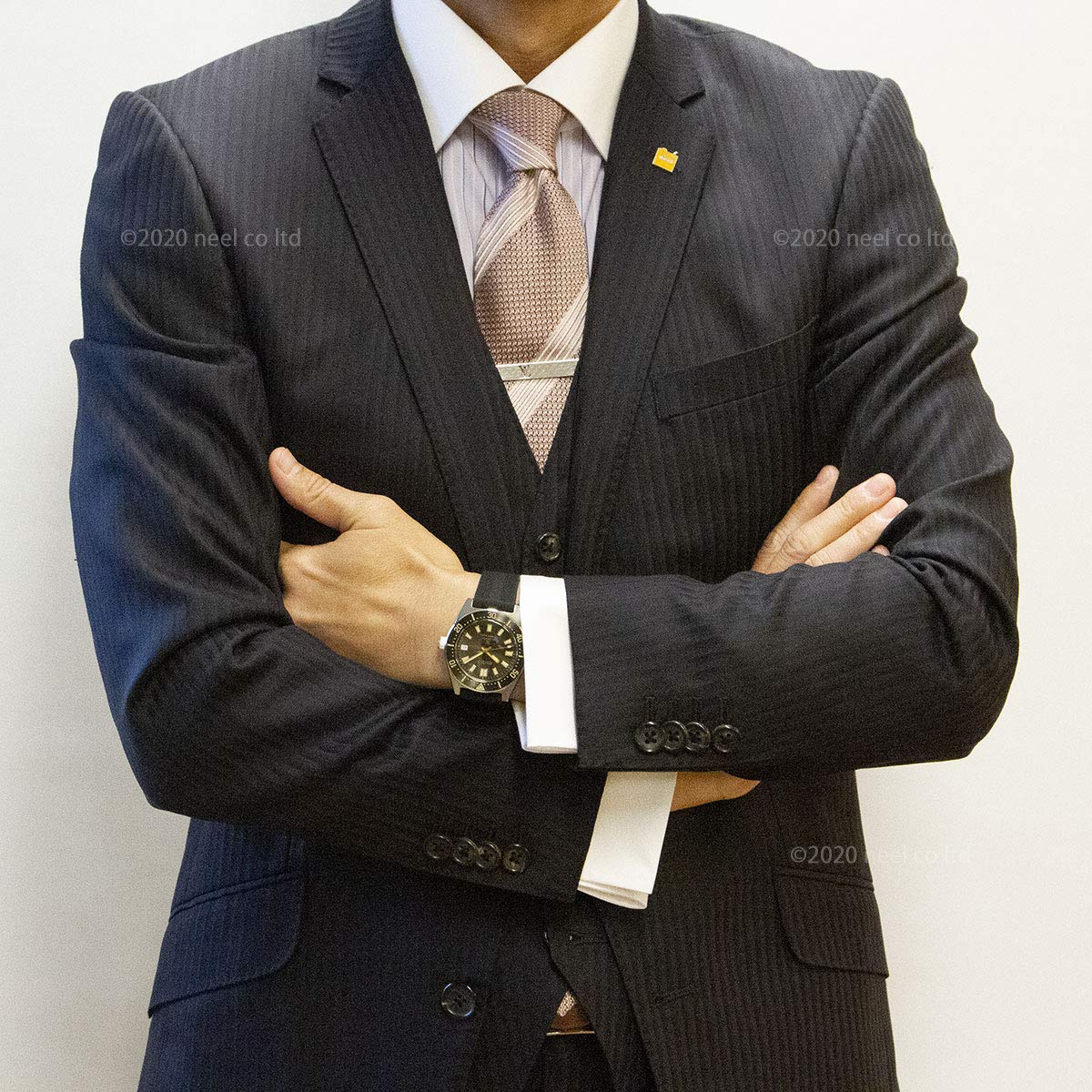 SEIKO SBDC105 Men's Watch PROSPEX Black Dark Brown Analog Round Face Divers