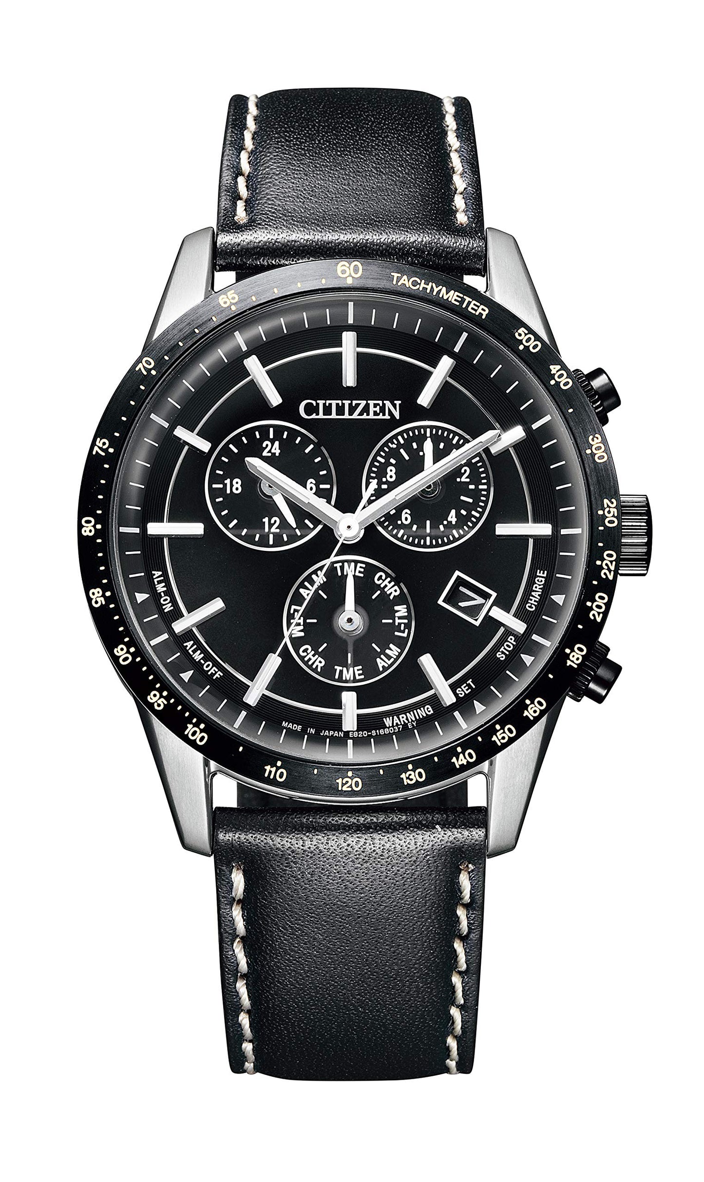 Citizen Wristwatch Eco-Drive Chronograph Metal Face BL5496-11E Men's Black