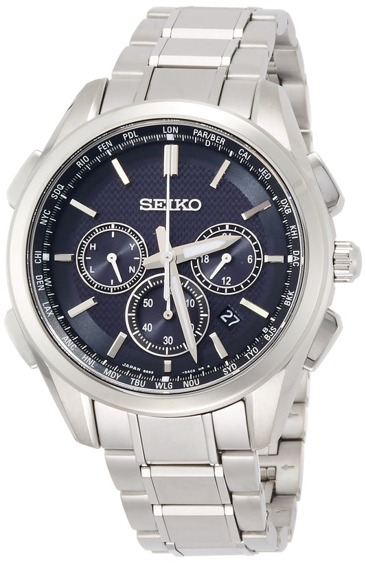 Seiko Men's Watch SAGA197 BRIGHTZ Chronograph Atomic Solar NEW