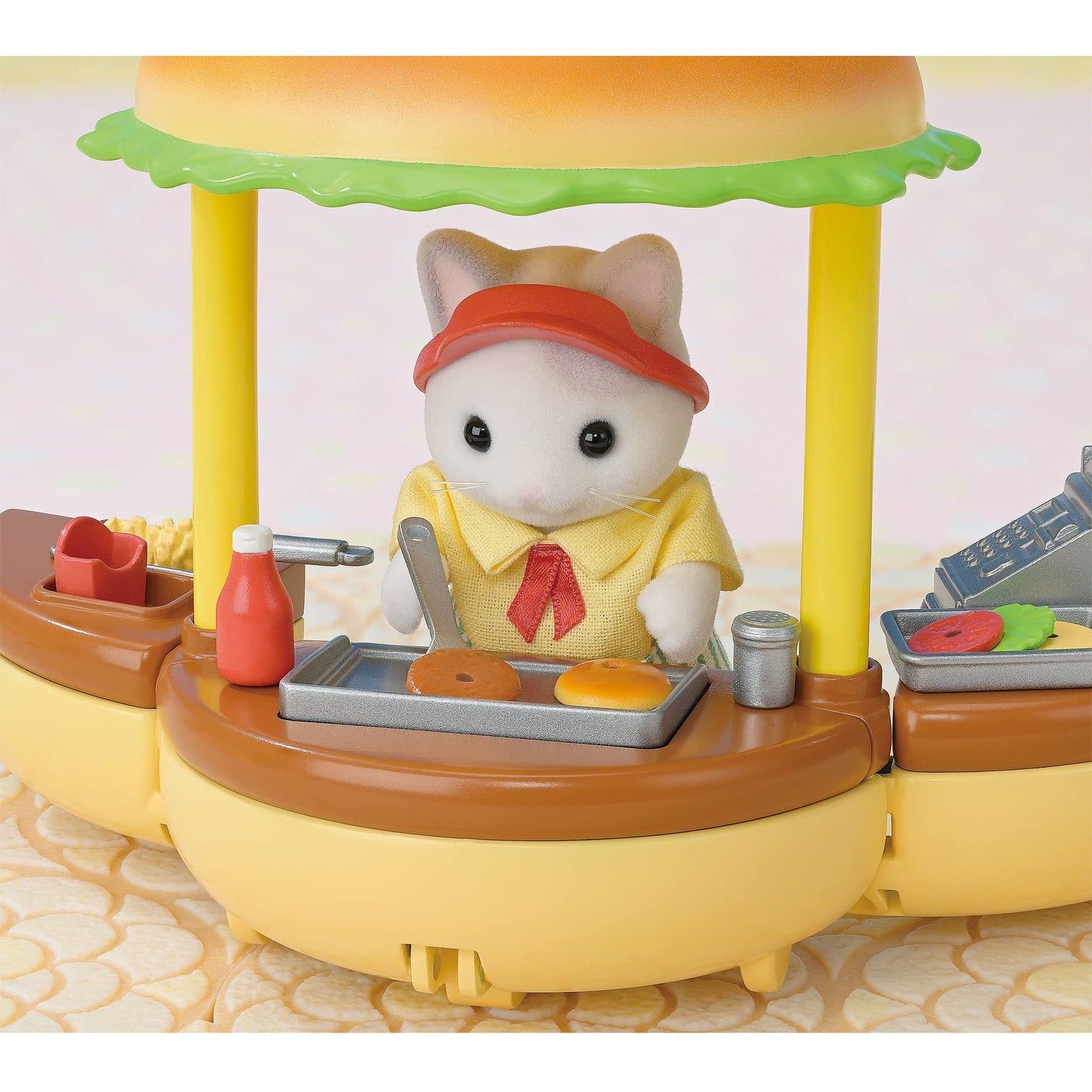 MI-91 EPOCH Sylvanian Families Yuenchi Omiseyasan [Fresh Hamburger Wagon]