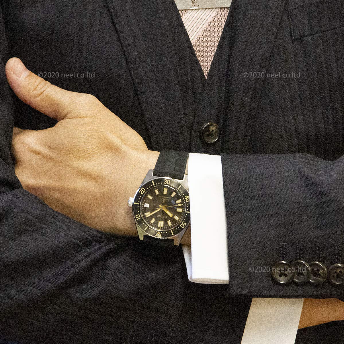 SEIKO SBDC105 Men's Watch PROSPEX Black Dark Brown Analog Round Face Divers