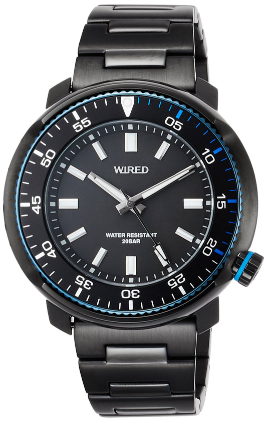 SEIKO Men's Watch AGAJ406 WIRED SOLIDITY Black