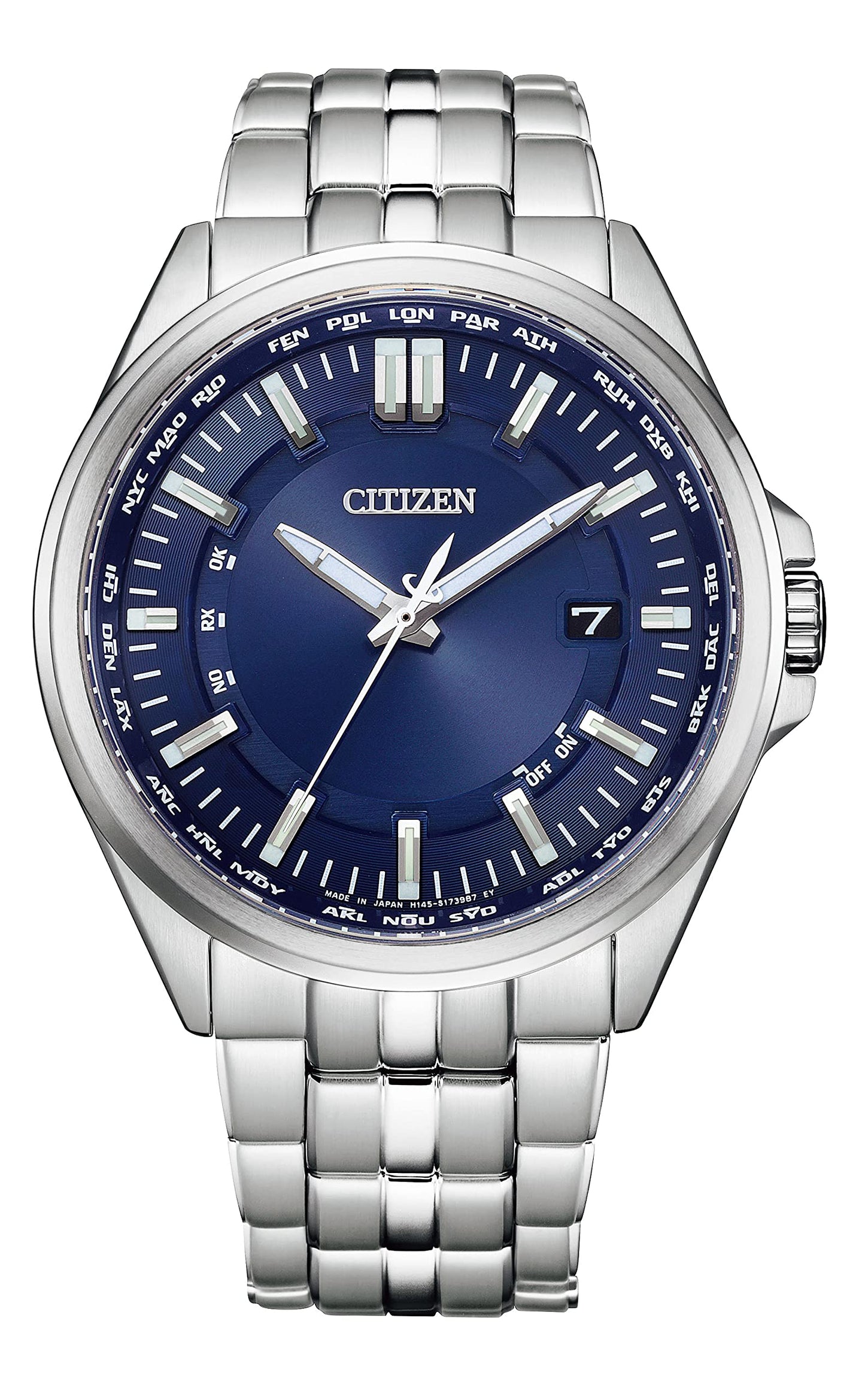 Citizen Watch Collection CB0017-71L Eco-Drive Radio Watch Direct Flight Wena 3 Equipped Model Men's Silver