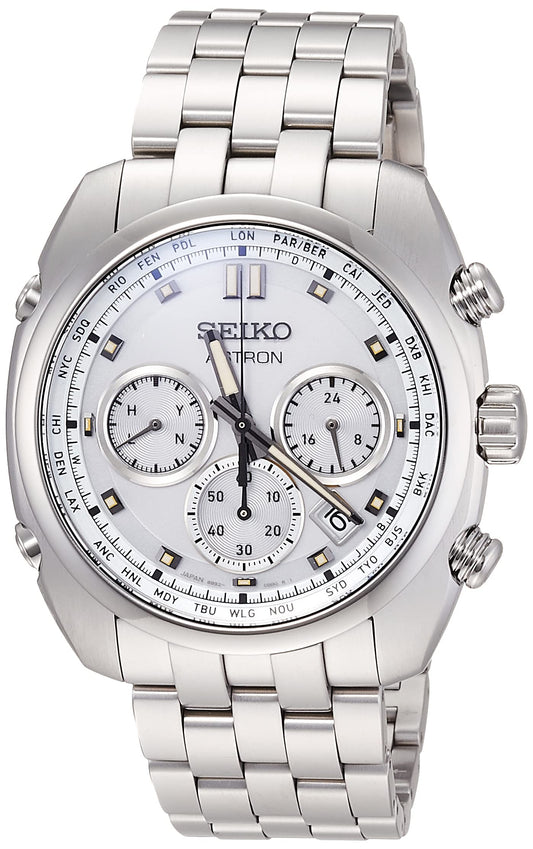 SEIKO Men's Watch SBXY025 ASTRON Solar Radio Model World Time Chronograph