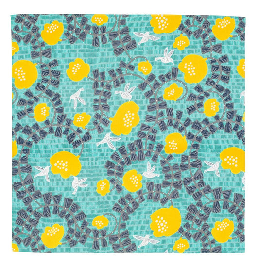 Musumi Furoshiki 70cm kata Kohare Hachidori Green Made in Japan 21414-205