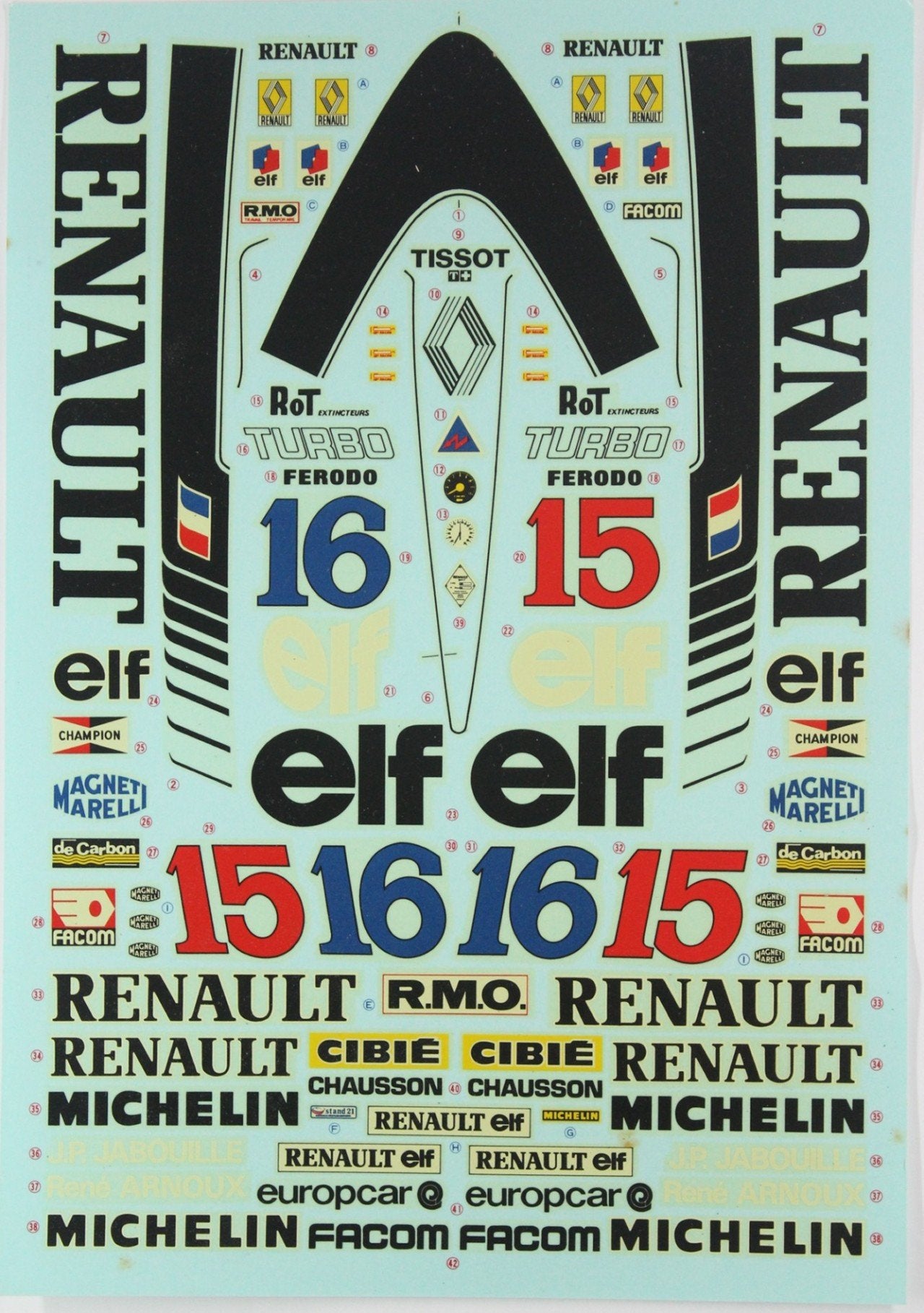 Tamiya 1/12 Renault RE-20 Turbo (1/12 Big Scale Car: 12026)