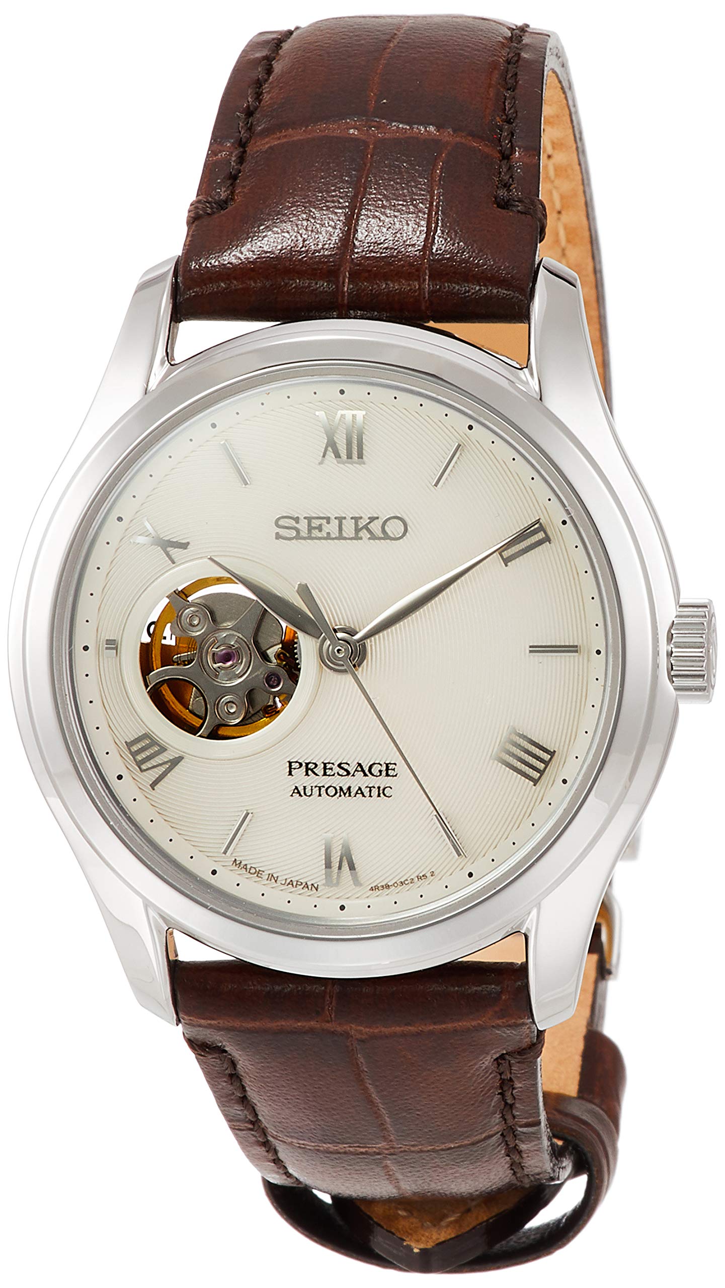 SEIKO SARY175 Men's Watch PRESAGE Brown Beige Analog Round Face mechanical