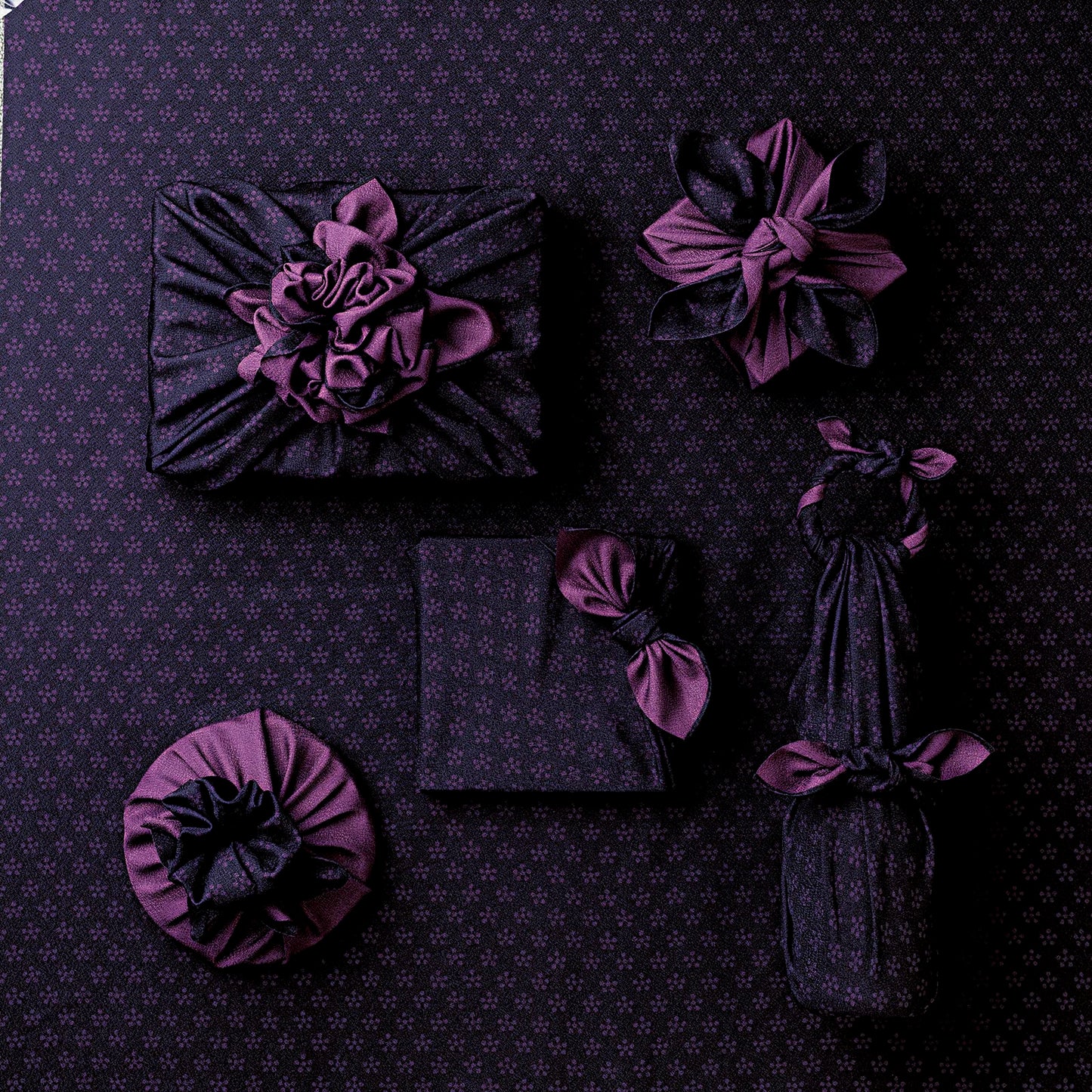 Musumi 10215-107 Furoshiki 17.7 inches, Rikyu Plum, Kong/Murasaki Made in Japan